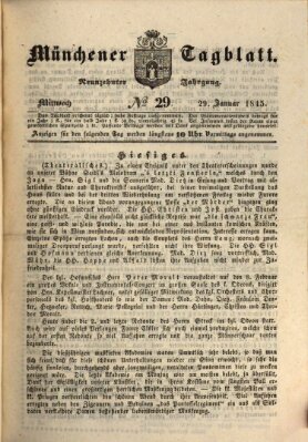 Münchener Tagblatt Mittwoch 29. Januar 1845