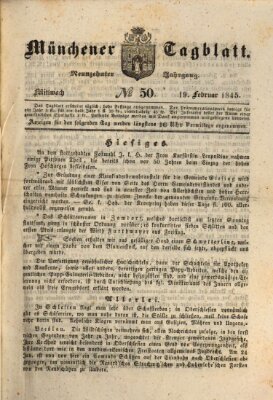 Münchener Tagblatt Mittwoch 19. Februar 1845