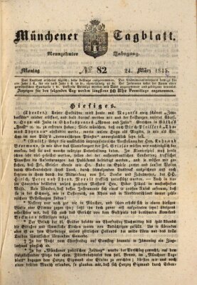 Münchener Tagblatt Montag 24. März 1845