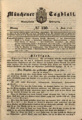 Münchener Tagblatt Montag 2. Juni 1845