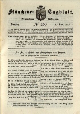 Münchener Tagblatt Dienstag 9. September 1845