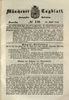 Münchener Tagblatt Donnerstag 30. April 1846