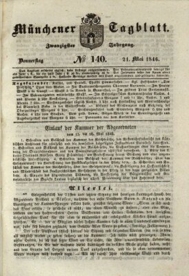 Münchener Tagblatt Donnerstag 21. Mai 1846