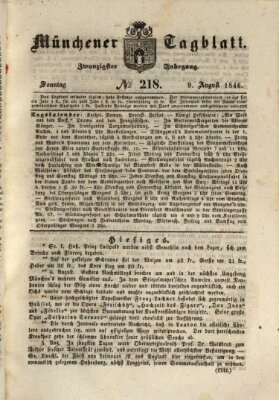 Münchener Tagblatt Sonntag 9. August 1846