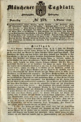 Münchener Tagblatt Donnerstag 8. Oktober 1846