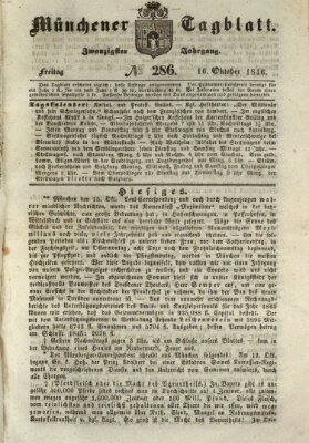 Münchener Tagblatt Freitag 16. Oktober 1846