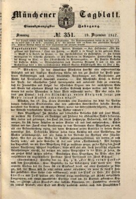 Münchener Tagblatt Sonntag 19. Dezember 1847