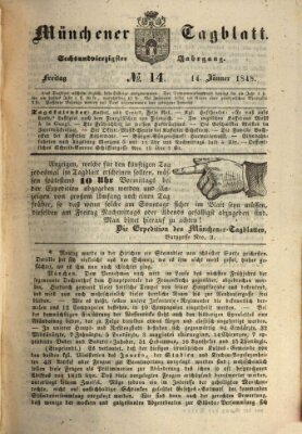 Münchener Tagblatt Freitag 14. Januar 1848