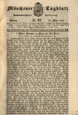 Münchener Tagblatt Montag 27. März 1848