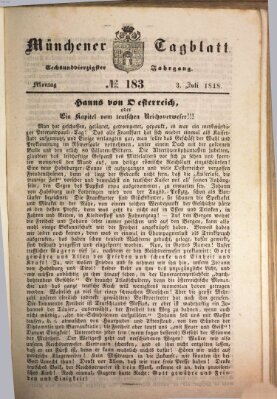 Münchener Tagblatt Montag 3. Juli 1848