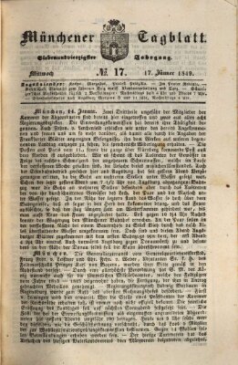 Münchener Tagblatt Mittwoch 17. Januar 1849
