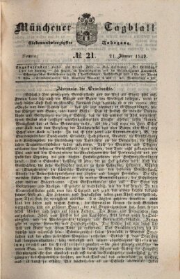 Münchener Tagblatt Sonntag 21. Januar 1849