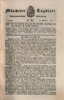 Münchener Tagblatt Freitag 23. Februar 1849