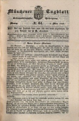 Münchener Tagblatt Montag 5. März 1849