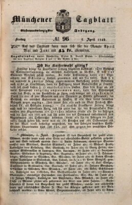 Münchener Tagblatt Freitag 6. April 1849