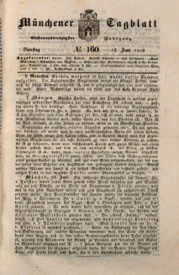 Münchener Tagblatt Dienstag 12. Juni 1849