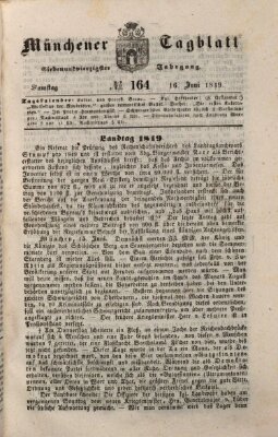 Münchener Tagblatt Samstag 16. Juni 1849