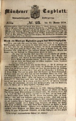 Münchener Tagblatt Freitag 25. Januar 1850