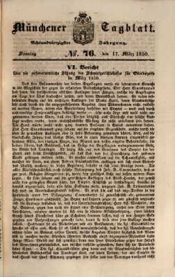 Münchener Tagblatt Sonntag 17. März 1850