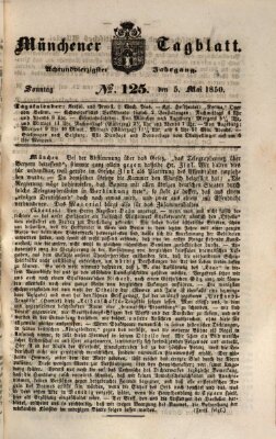 Münchener Tagblatt Sonntag 5. Mai 1850