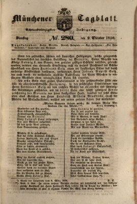 Münchener Tagblatt Dienstag 8. Oktober 1850