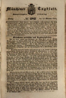 Münchener Tagblatt Freitag 11. Oktober 1850