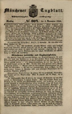 Münchener Tagblatt Dienstag 5. November 1850