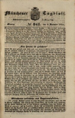Münchener Tagblatt Montag 9. Dezember 1850