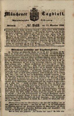 Münchener Tagblatt Mittwoch 11. Dezember 1850