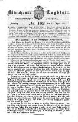 Münchener Tagblatt Samstag 12. April 1851