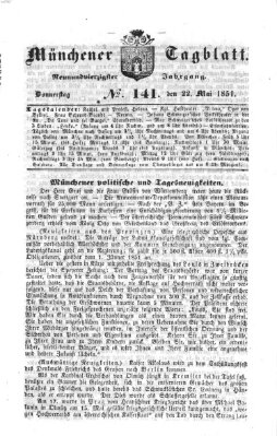 Münchener Tagblatt Donnerstag 22. Mai 1851