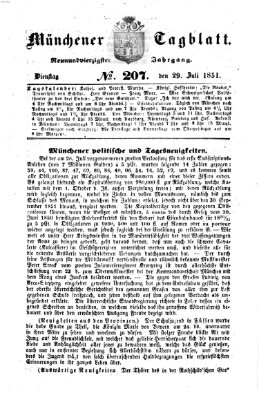 Münchener Tagblatt Dienstag 29. Juli 1851