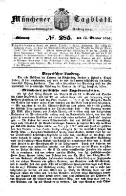 Münchener Tagblatt Mittwoch 15. Oktober 1851