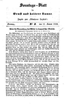 Münchener Tagblatt für Stadt und Land (Münchener Tagblatt) Sonntag 11. Januar 1852