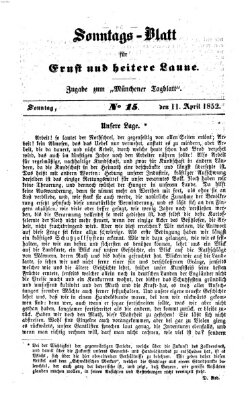 Münchener Tagblatt für Stadt und Land (Münchener Tagblatt) Sonntag 11. April 1852