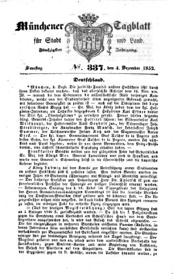 Münchener Tagblatt für Stadt und Land (Münchener Tagblatt) Samstag 4. Dezember 1852