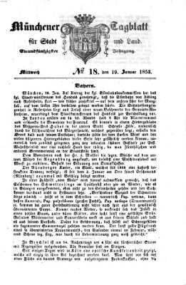 Münchener Tagblatt für Stadt und Land (Münchener Tagblatt) Mittwoch 19. Januar 1853