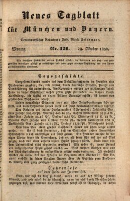 Neues Tagblatt für München und Bayern Montag 29. Oktober 1838