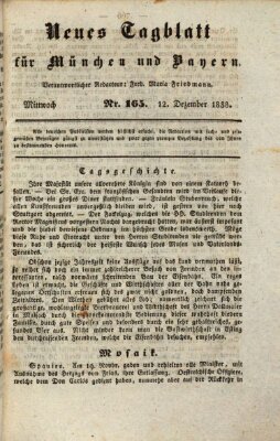 Neues Tagblatt für München und Bayern Mittwoch 12. Dezember 1838