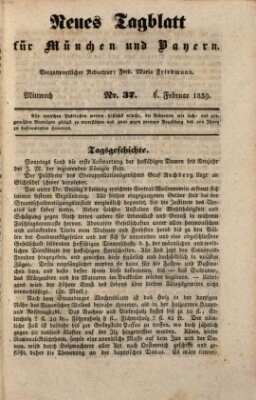 Neues Tagblatt für München und Bayern Mittwoch 6. Februar 1839