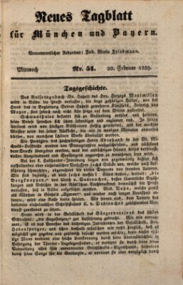 Neues Tagblatt für München und Bayern Mittwoch 20. Februar 1839