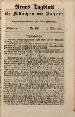 Neues Tagblatt für München und Bayern Samstag 23. März 1839