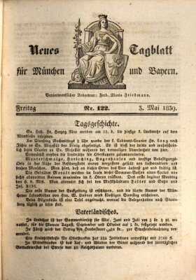 Neues Tagblatt für München und Bayern Freitag 3. Mai 1839
