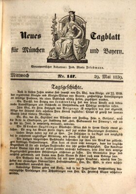 Neues Tagblatt für München und Bayern Mittwoch 29. Mai 1839