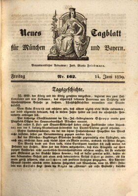 Neues Tagblatt für München und Bayern Freitag 14. Juni 1839