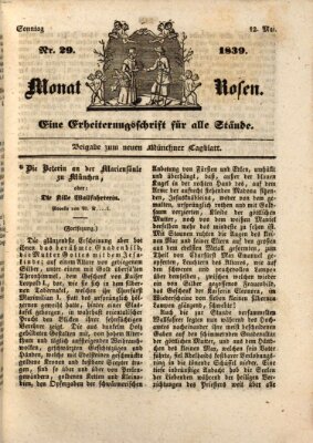 Neues Tagblatt für München und Bayern Sonntag 12. Mai 1839