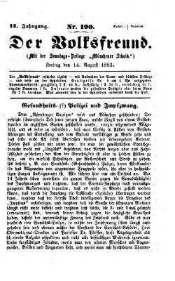 Der Volksfreund Freitag 14. August 1863