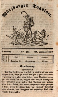 Würzburger Tagblatt Samstag 28. Januar 1837