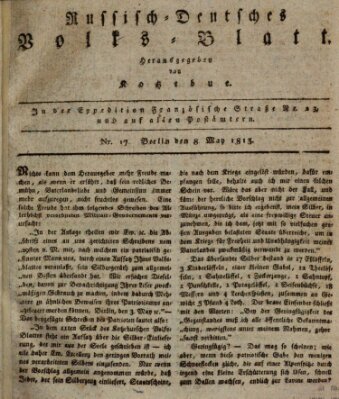 Russisch-deutsches Volksblatt Samstag 8. Mai 1813