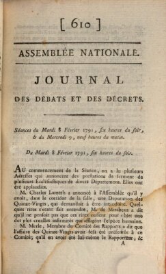 Journal des débats et des décrets Dienstag 8. Februar 1791